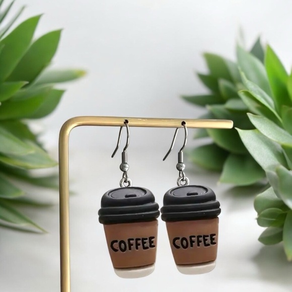 Coffee Cup Earrings - Picture 1 of 1